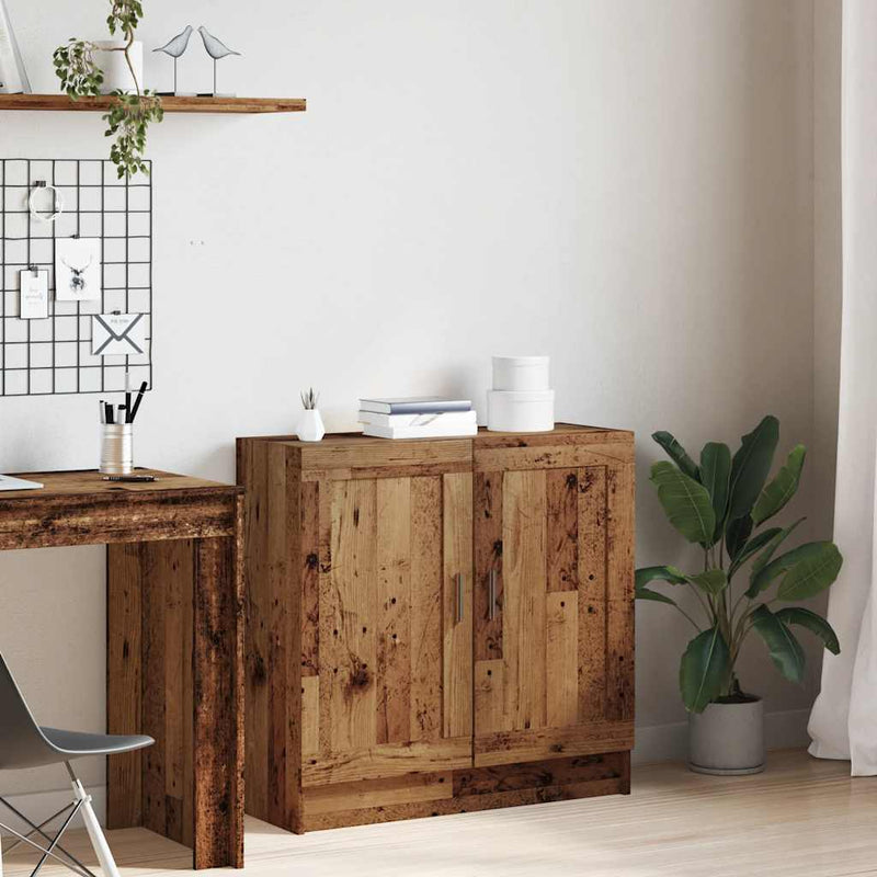 vidaXL antik fa színű szerelt fa könyvszekrény 82,5 x 30,5 x 80 cm