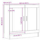 vidaXL antik fa színű szerelt fa könyvszekrény 82,5 x 30,5 x 80 cm