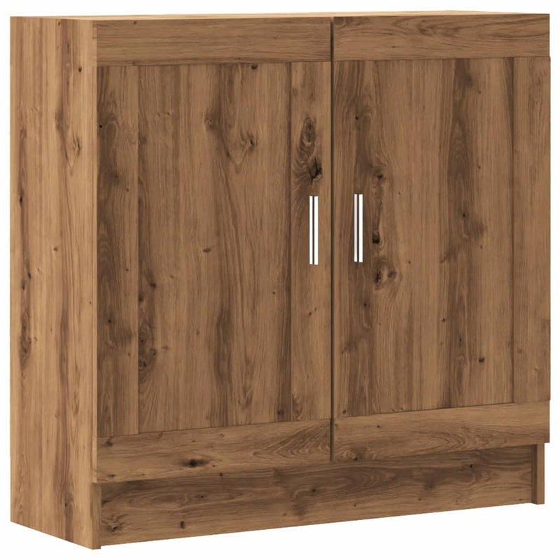 vidaXL kézműves tölgy színű szerelt fa könyvszekrény 82,5x30,5x80 cm