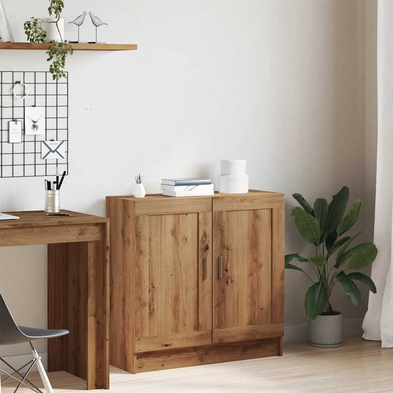 vidaXL kézműves tölgy színű szerelt fa könyvszekrény 82,5x30,5x80 cm