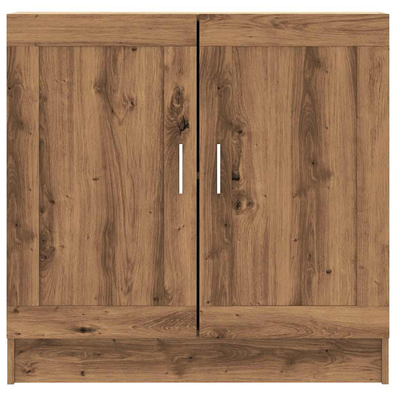 vidaXL kézműves tölgy színű szerelt fa könyvszekrény 82,5x30,5x80 cm