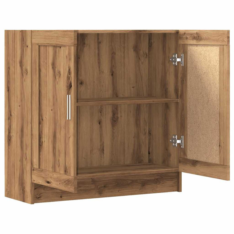 vidaXL kézműves tölgy színű szerelt fa könyvszekrény 82,5x30,5x80 cm
