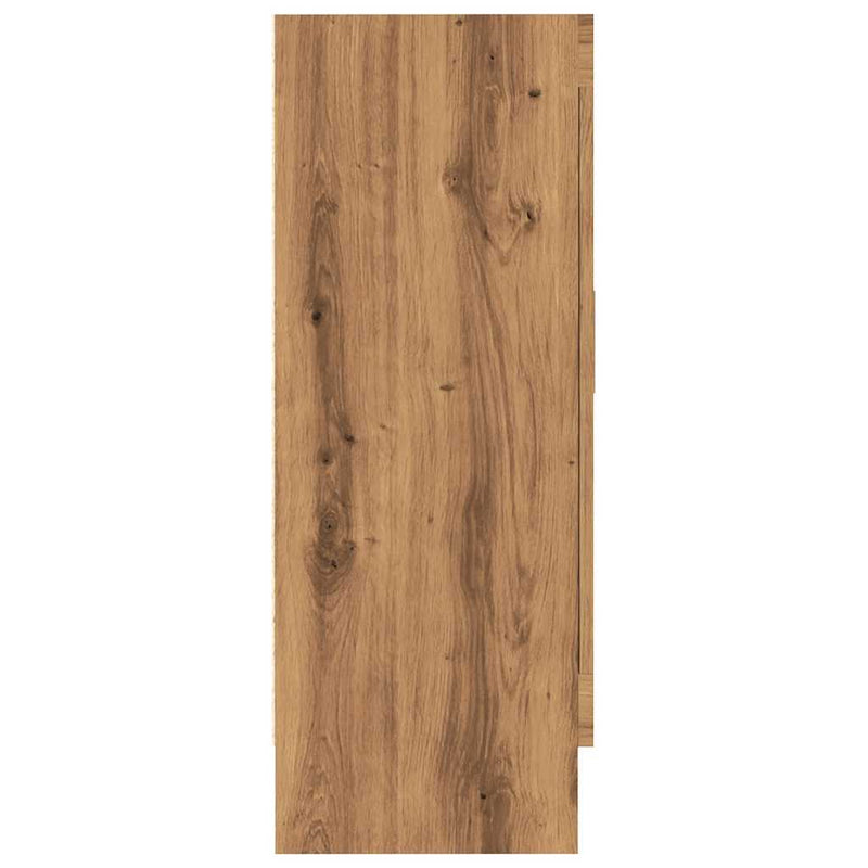 vidaXL kézműves tölgy színű szerelt fa könyvszekrény 82,5x30,5x80 cm
