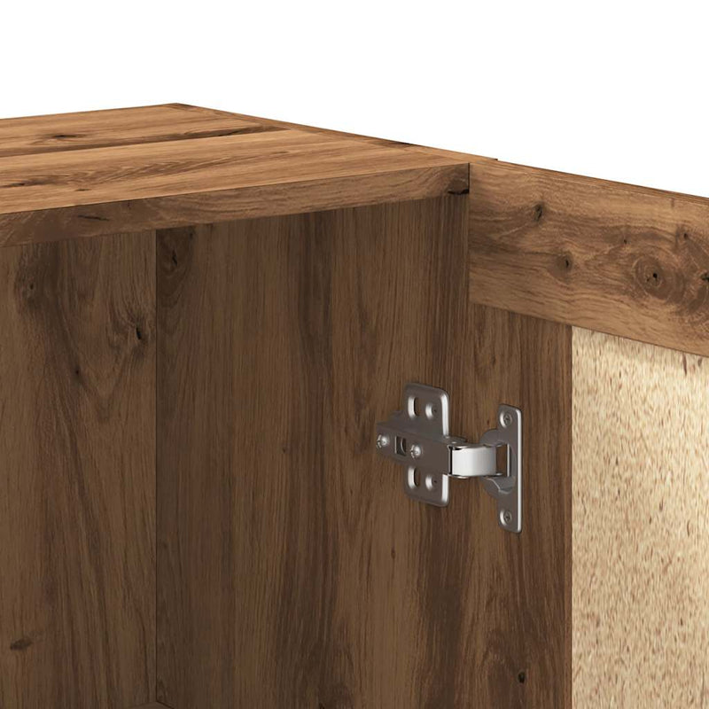 vidaXL kézműves tölgy színű szerelt fa könyvszekrény 82,5x30,5x80 cm