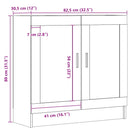 vidaXL kézműves tölgy színű szerelt fa könyvszekrény 82,5x30,5x80 cm