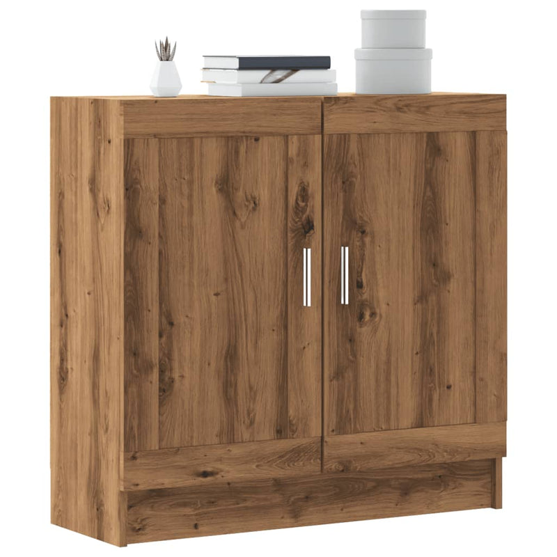 vidaXL kézműves tölgy színű szerelt fa könyvszekrény 82,5x30,5x80 cm