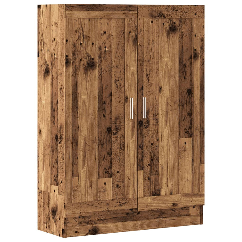 vidaXL antik fa színű szerelt fa könyvszekrény 82,5 x 30,5 x 115 cm