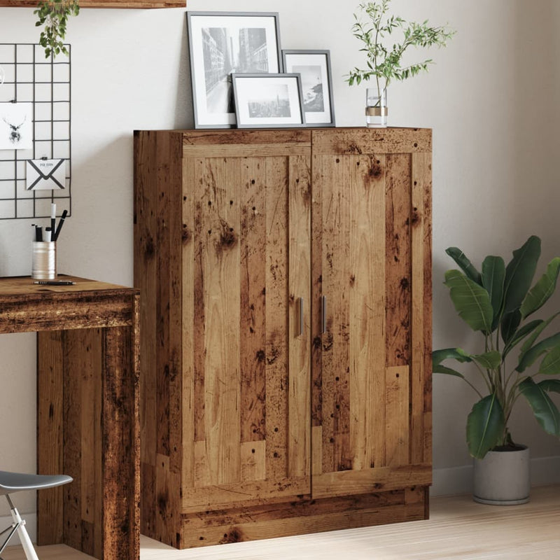 vidaXL antik fa színű szerelt fa könyvszekrény 82,5 x 30,5 x 115 cm