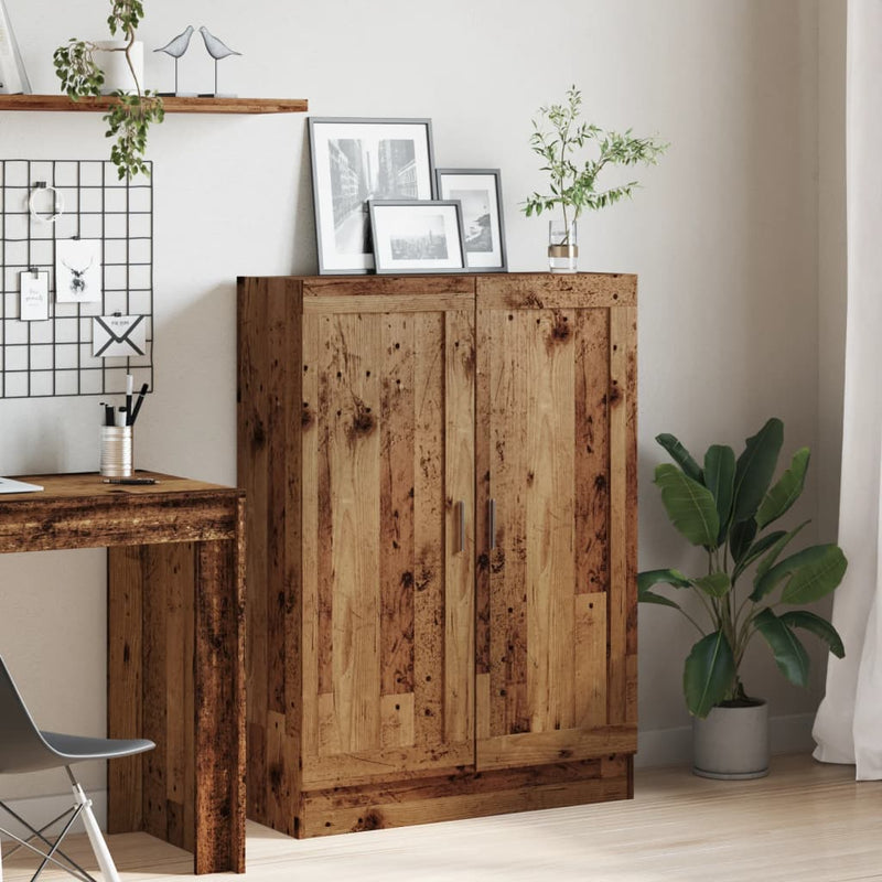 vidaXL antik fa színű szerelt fa könyvszekrény 82,5 x 30,5 x 115 cm