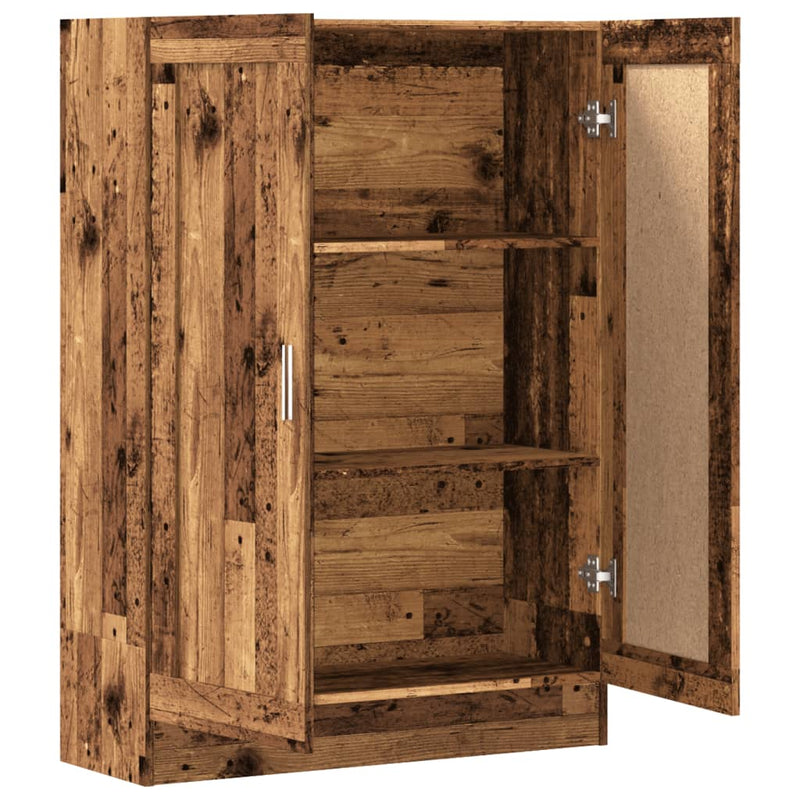 vidaXL antik fa színű szerelt fa könyvszekrény 82,5 x 30,5 x 115 cm