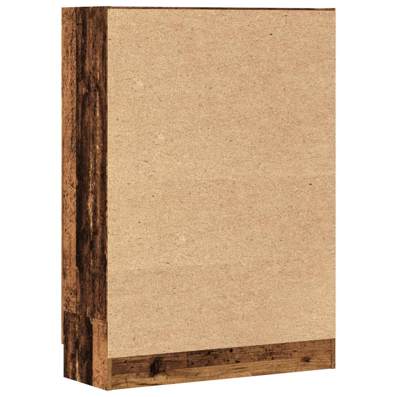 vidaXL antik fa színű szerelt fa könyvszekrény 82,5 x 30,5 x 115 cm