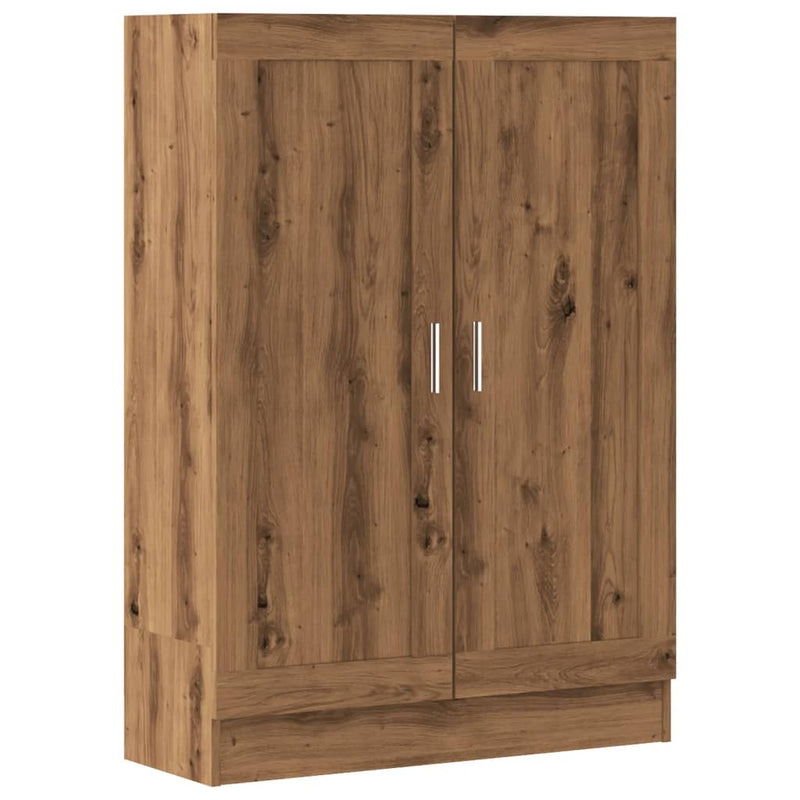 vidaXL kézműves tölgy színű szerelt fa könyvszekrény 82,5x30,5x115 cm