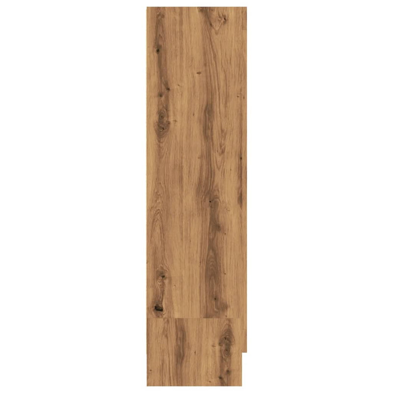 vidaXL kézműves tölgy színű szerelt fa könyvszekrény 82,5x30,5x115 cm
