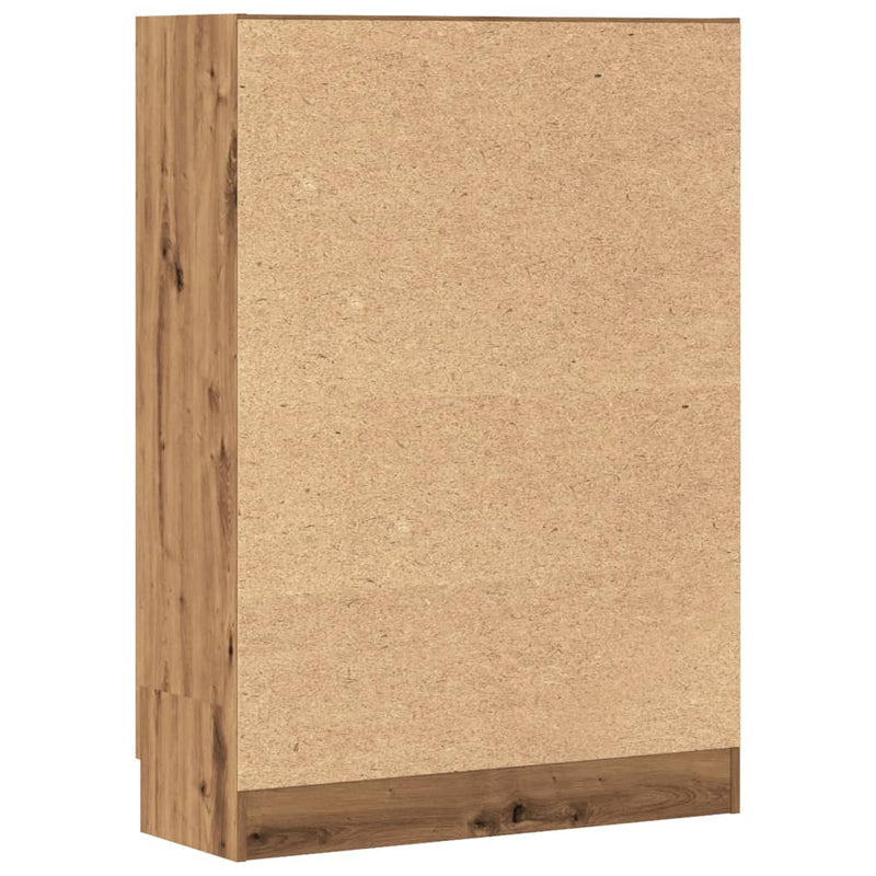 vidaXL kézműves tölgy színű szerelt fa könyvszekrény 82,5x30,5x115 cm