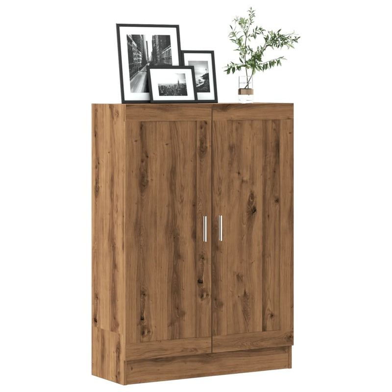 vidaXL kézműves tölgy színű szerelt fa könyvszekrény 82,5x30,5x115 cm