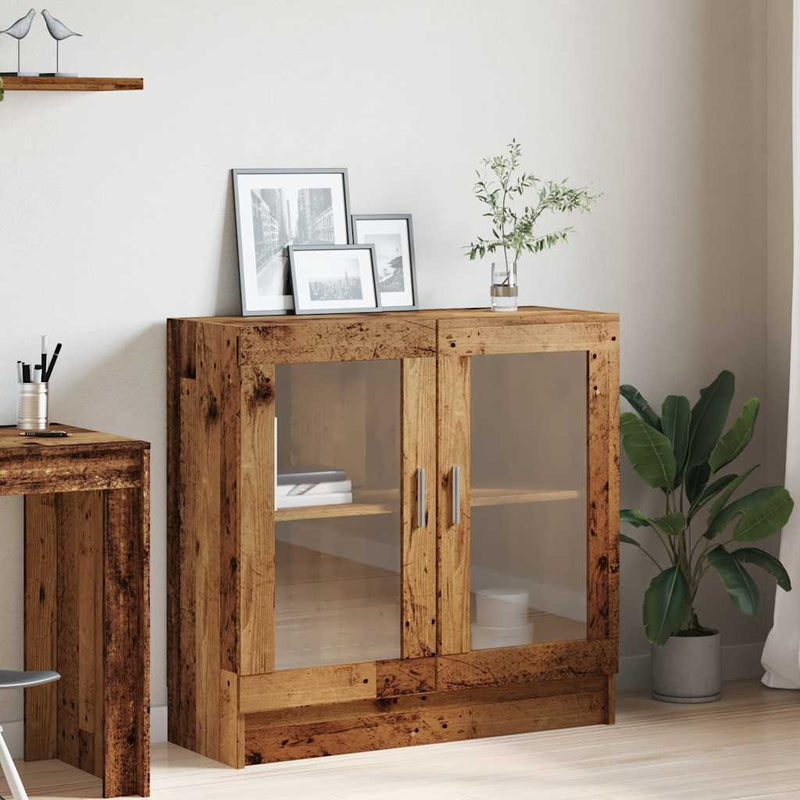 vidaXL antik fa színű szerelt fa könyvszekrény 82,5 x 30,5 x 80 cm