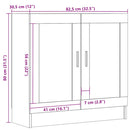 vidaXL antik fa színű szerelt fa könyvszekrény 82,5 x 30,5 x 80 cm