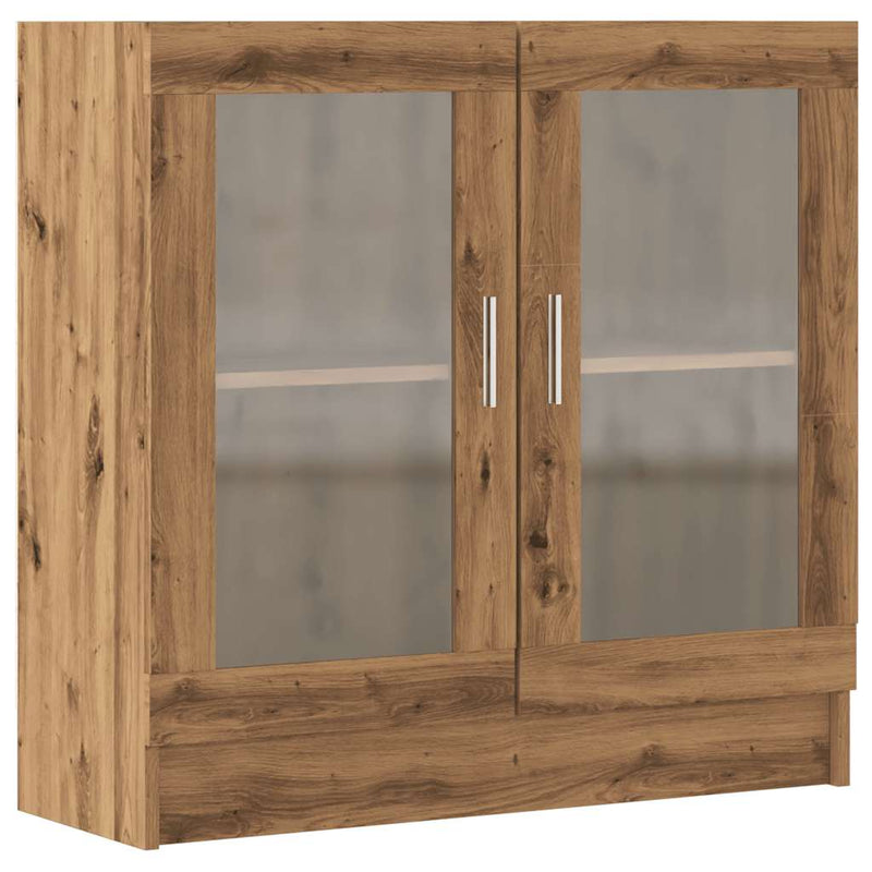 vidaXL kézműves tölgy színű szerelt fa könyvszekrény 82,5x30,5x80 cm