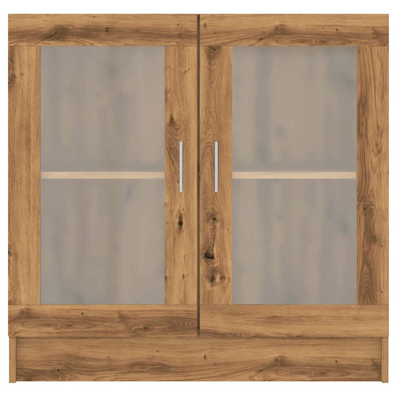 vidaXL kézműves tölgy színű szerelt fa könyvszekrény 82,5x30,5x80 cm