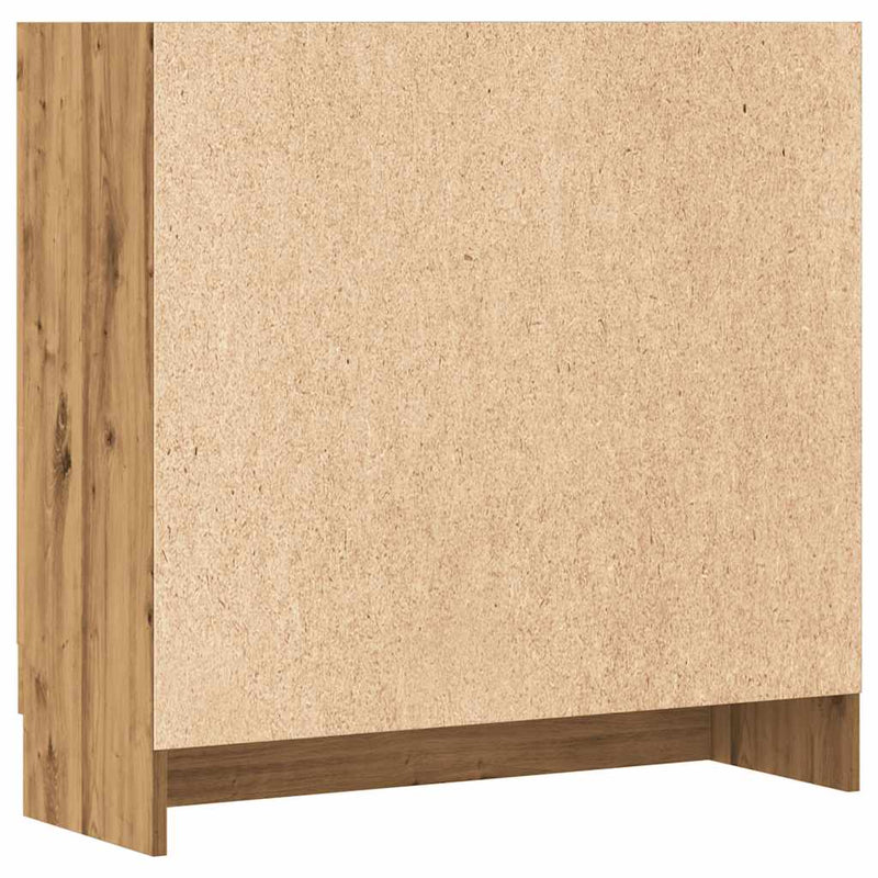 vidaXL kézműves tölgy színű szerelt fa könyvszekrény 82,5x30,5x80 cm