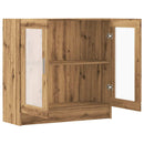 vidaXL kézműves tölgy színű szerelt fa könyvszekrény 82,5x30,5x80 cm
