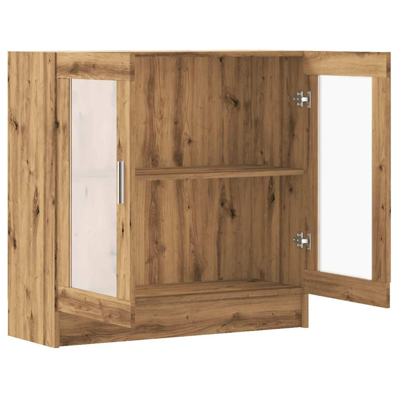 vidaXL kézműves tölgy színű szerelt fa könyvszekrény 82,5x30,5x80 cm