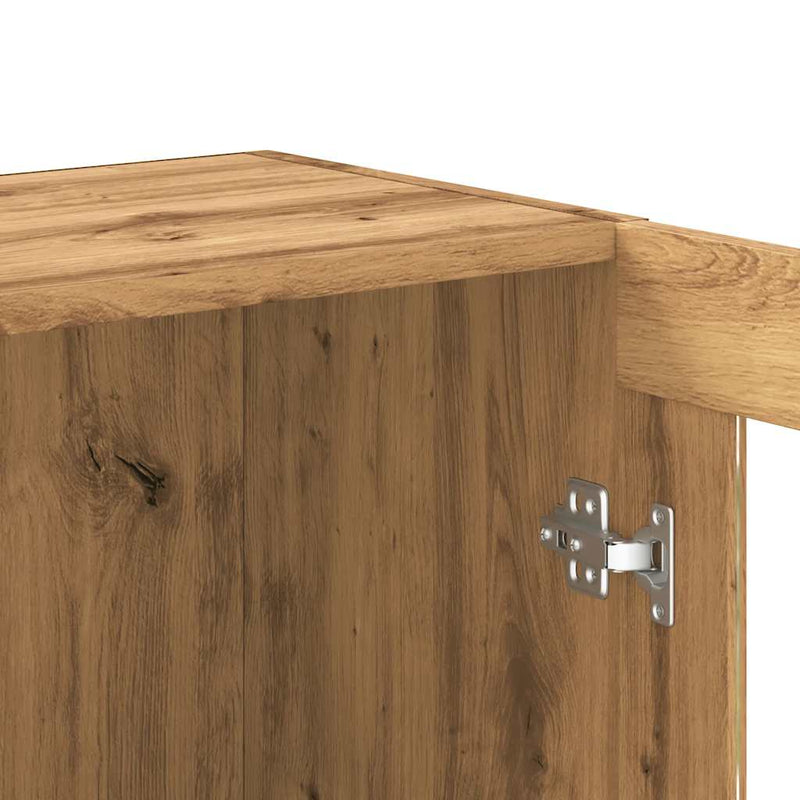vidaXL kézműves tölgy színű szerelt fa könyvszekrény 82,5x30,5x80 cm