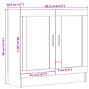 vidaXL kézműves tölgy színű szerelt fa könyvszekrény 82,5x30,5x80 cm
