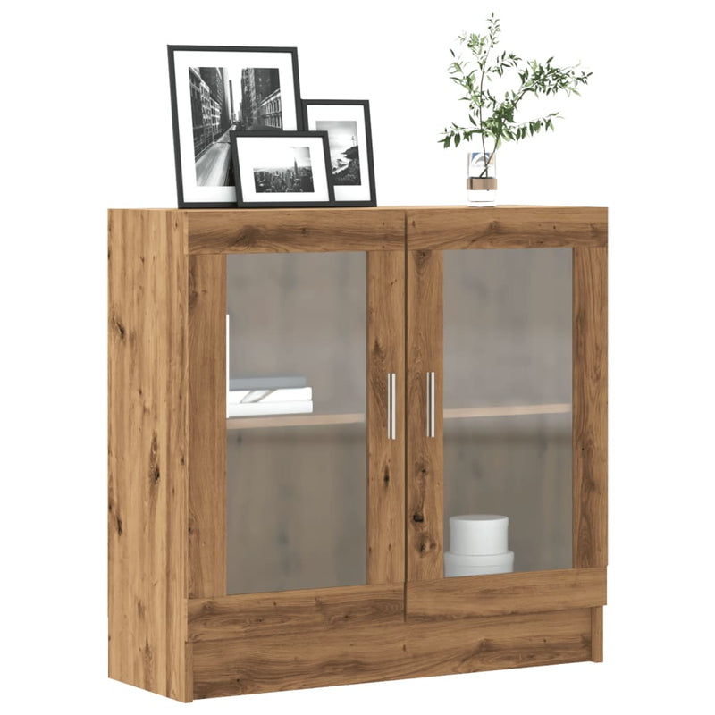 vidaXL kézműves tölgy színű szerelt fa könyvszekrény 82,5x30,5x80 cm