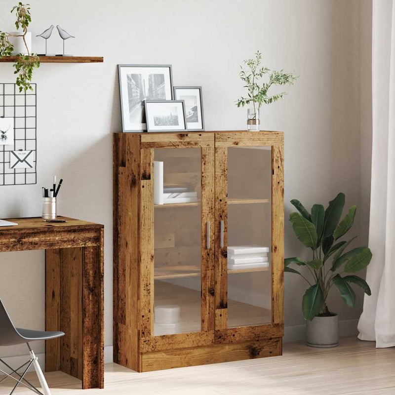 vidaXL antik fa színű szerelt fa könyvszekrény 82,5 x 30,5 x 115 cm