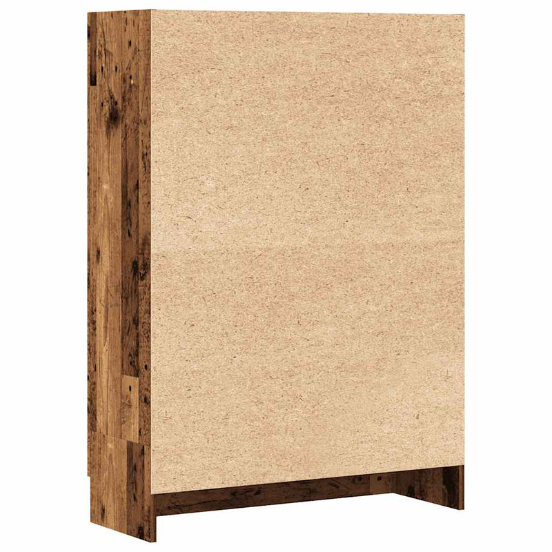 vidaXL antik fa színű szerelt fa könyvszekrény 82,5 x 30,5 x 115 cm