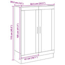 vidaXL kézműves tölgy színű szerelt fa könyvszekrény 82,5x30,5x115 cm