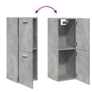 vidaXL betonszürke szerelt fa függő fürdőszobaszekrény 30 x 30 x 80 cm