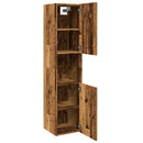 vidaXL antik fa színű szerelt fa függő fürdőszobaszekrény 30x30x130 cm