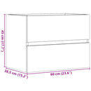 vidaXL antik fa színű szerelt fa fürdőszobaszekrény 60 x 38,5 x 45 cm