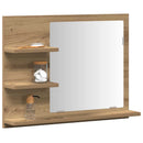 vidaXL kézműves tölgy színű tükrös fürdőszobaszekrény 60x10,5x45 cm