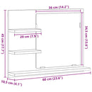 vidaXL kézműves tölgy színű tükrös fürdőszobaszekrény 60x10,5x45 cm