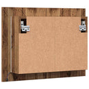 vidaXL antik fa színű szerelt fa tükörszekrény LED-del 60x12x45cm