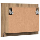 vidaXL kézműves tölgyszínű szerelt fa tükörszekrény LED-del 60x12x45cm