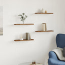 vidaXL 4 db antik fa színű szerelt fa fali polc 40 x 10 x 1,5 cm