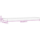 vidaXL 4 db antik fa színű szerelt fa fali polc 40 x 10 x 1,5 cm