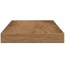 vidaXL 4 db kézműves tölgy színű szerelt fa fali polc 40 x 10 x 1,5 cm