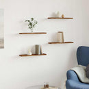 vidaXL 4 db antik fa színű szerelt fa fali polc 40 x 20 x 1,5 cm