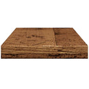 vidaXL 4 db antik fa színű szerelt fa fali polc 40 x 20 x 1,5 cm