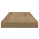 vidaXL 4 db kézműves tölgy színű szerelt fa könyvespolc 60x10x1,5 cm
