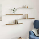 vidaXL 4 db kézműves tölgy színű szerelt fa könyvespolc 60x10x1,5 cm