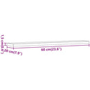 vidaXL 4 db antik fa színű szerelt fa fali polc 60 x 20 x 1,5 cm