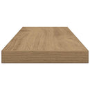 vidaXL 4 db kézműves tölgy színű szerelt fa fali polc 60 x 20 x 1,5 cm