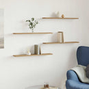 vidaXL 4 db kézműves tölgy színű szerelt fa fali polc 60 x 20 x 1,5 cm