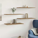 vidaXL 4 db kézműves tölgy színű szerelt fa fali polc 60 x 30 x 1,5 cm